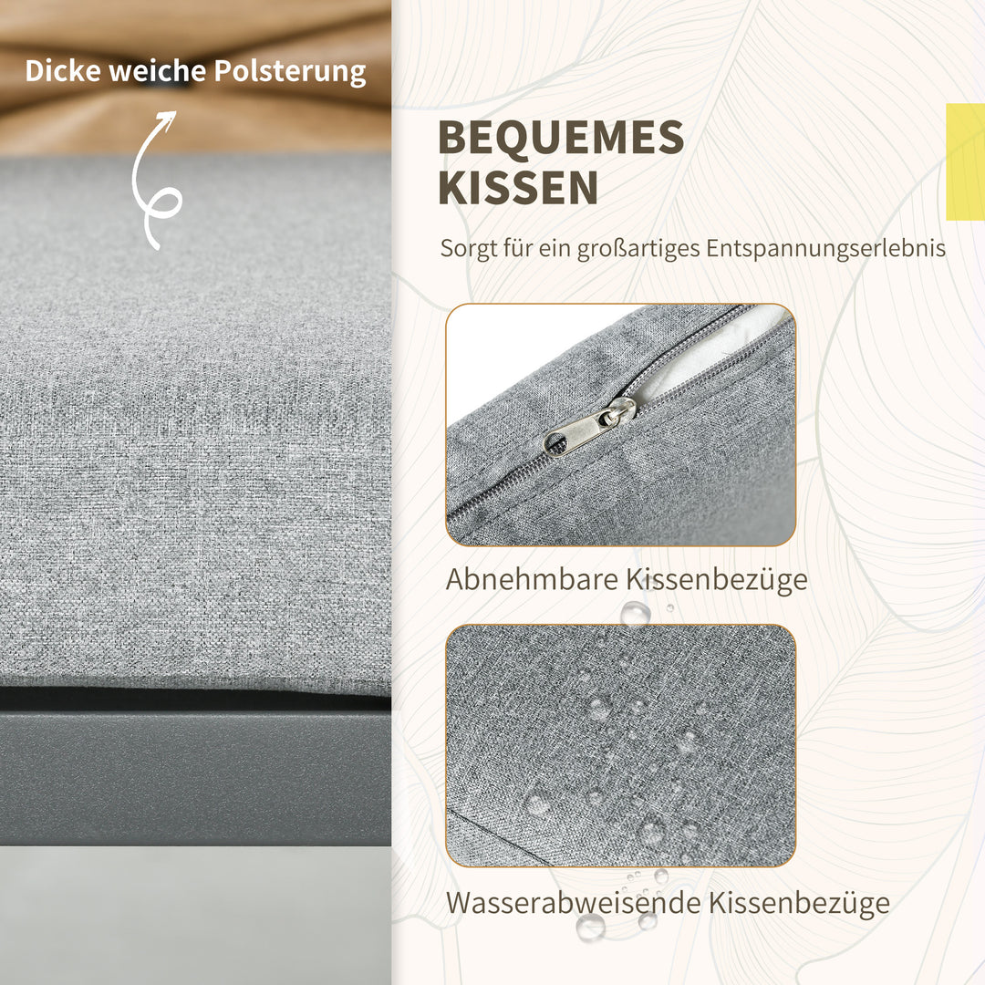 Havestole udendørs stole terrassestole, vejrbestandige, moderne design, 57 x 58 x 87 cm, grå