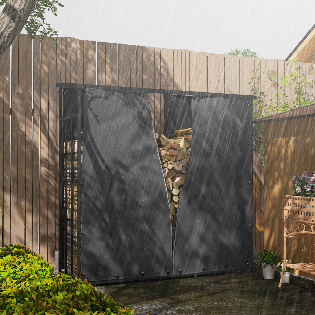 Brændehyldebetræk, sæt med 2, vejr- og støvtæt, 174x173 og 174x161.5, sort