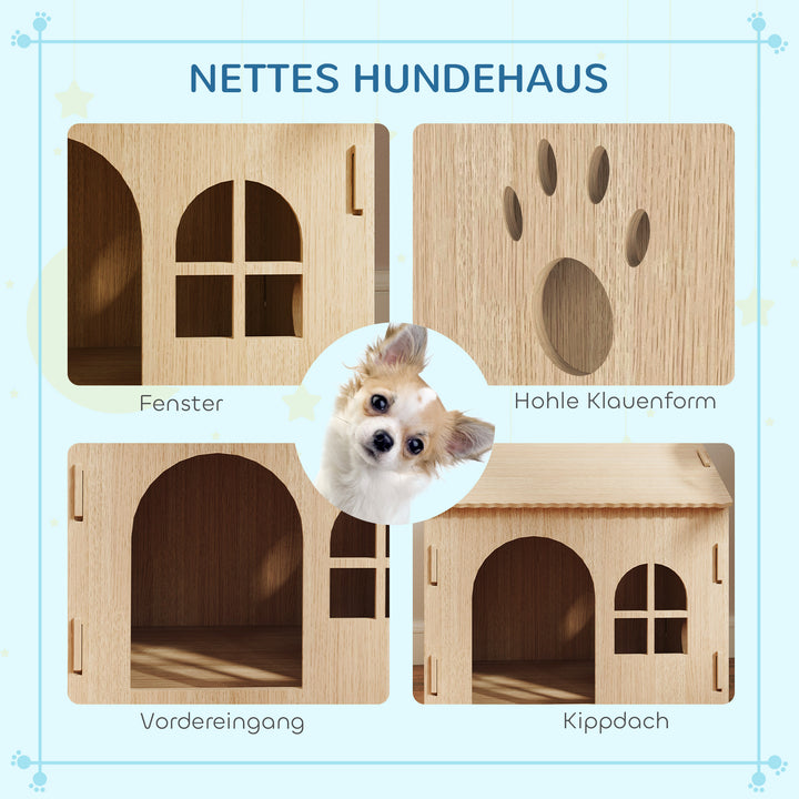 Indendørs hunde-/kattehus, sødt design, 50 x 41 x 51 cm