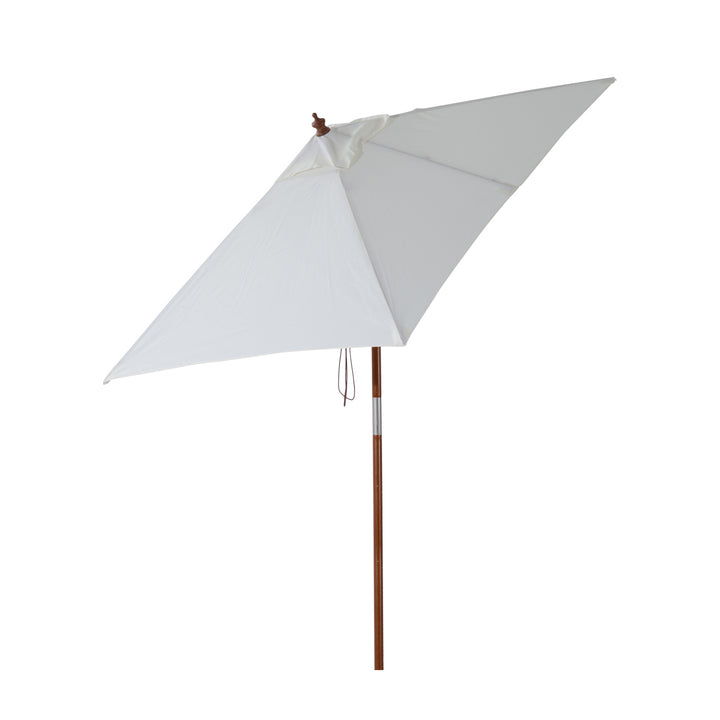 Parasol 200 x 150 x 235 cm, foldbar haveparasol, justerbar i 3 trin, rektangulær strandparasol, vandafvisende og UV-bestandig til strand, balkon, terrasse, have, cremehvid