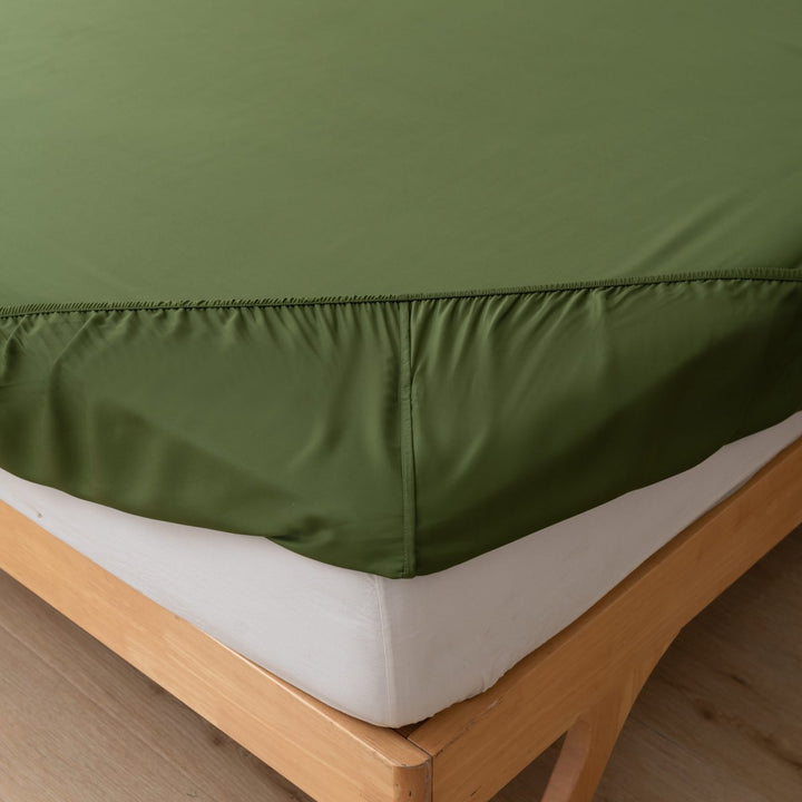 Mørkegrøn Bambus Sengesæt 1-person - 400TC Tanboocel - Deep Moss