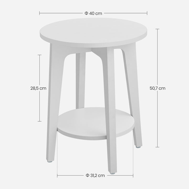 Stilfuldt og funktionelt sidebord med hvid finish