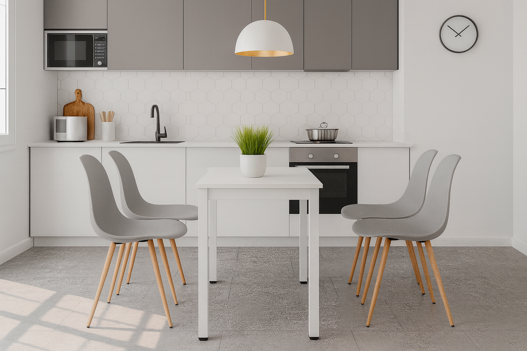 Skrivebord / spisebord 120 x 60 cm – UNO hvid (minimalistisk design)