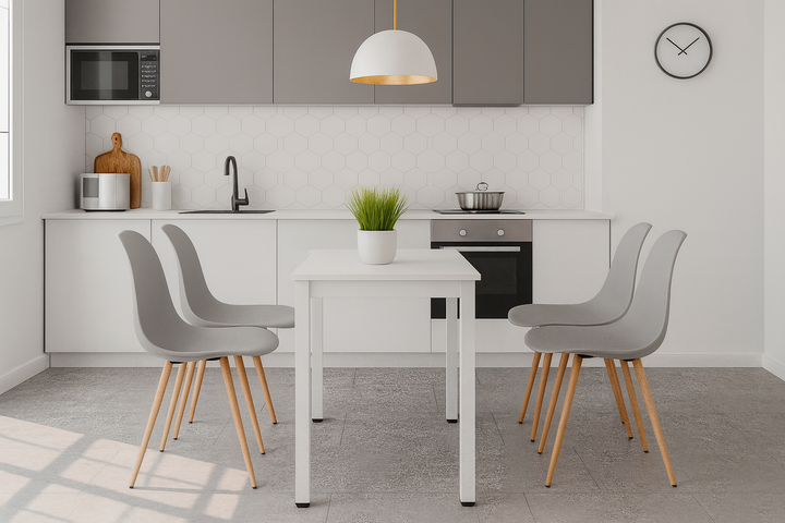 Skrivebord / spisebord 120 x 60 cm – UNO hvid (minimalistisk design)