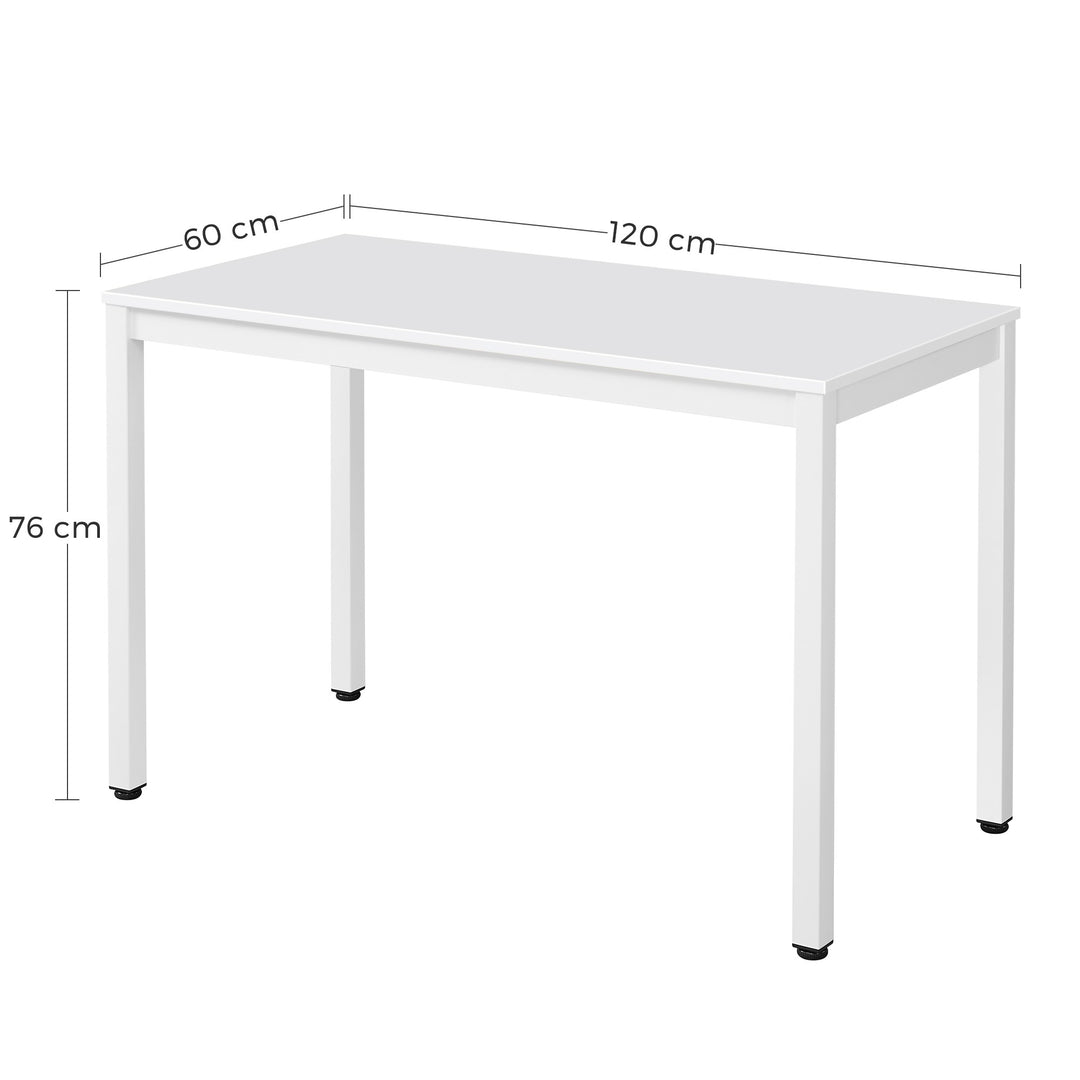 Skrivebord / spisebord 120 x 60 cm – UNO hvid (minimalistisk design)