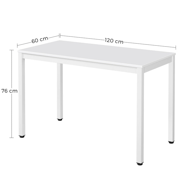 Skrivebord / spisebord 120 x 60 cm – UNO hvid (minimalistisk design)