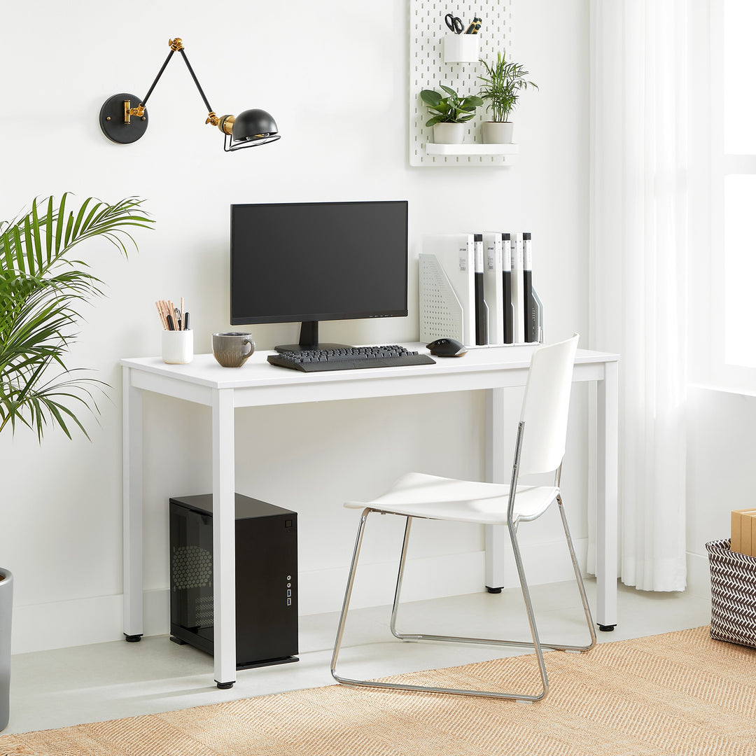 Skrivebord / spisebord 120 x 60 cm – UNO hvid (minimalistisk design)