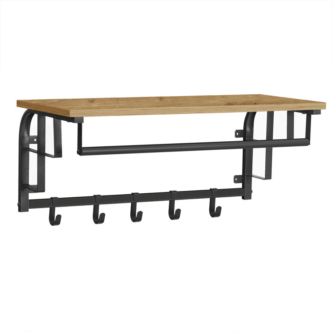 Knagerække med bøjlestang – ARTISAN OAK / sort (loft-design)