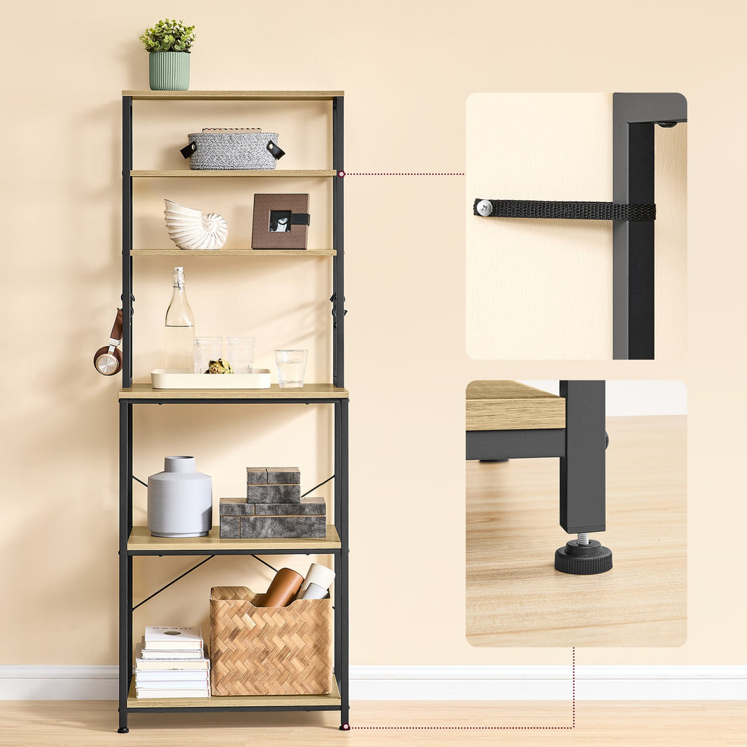 Køkkenorganizer med hylde til hvidevarer – ARTISAN OAK / sort
