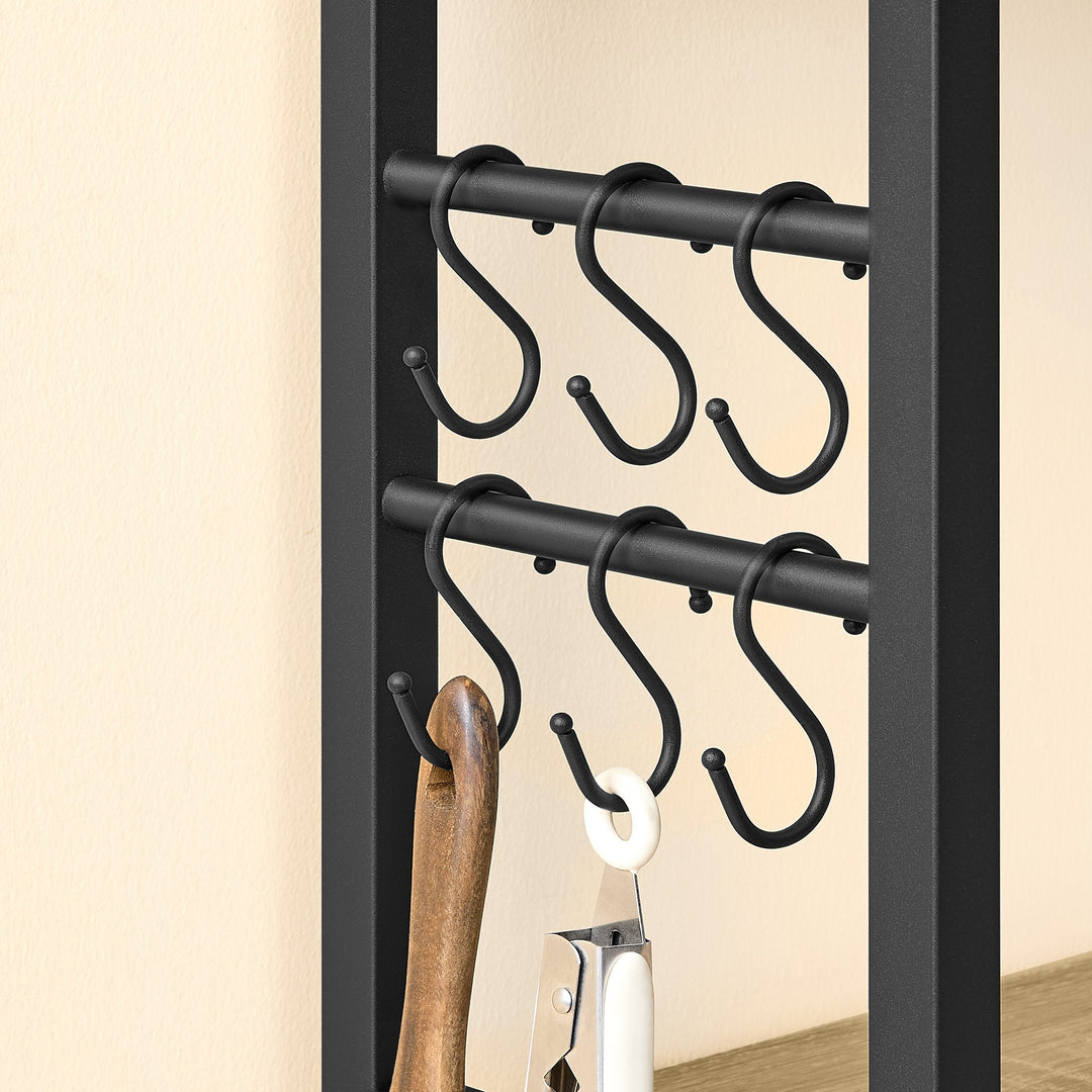 Køkkenorganizer med hylde til hvidevarer – ARTISAN OAK / sort