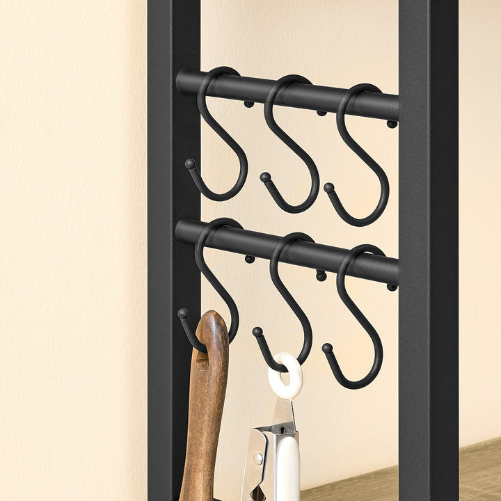 Køkkenorganizer med hylde til hvidevarer – ARTISAN OAK / sort
