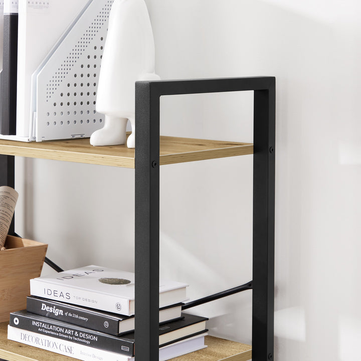 Reol med 4 hylder – ARTISAN OAK / sort