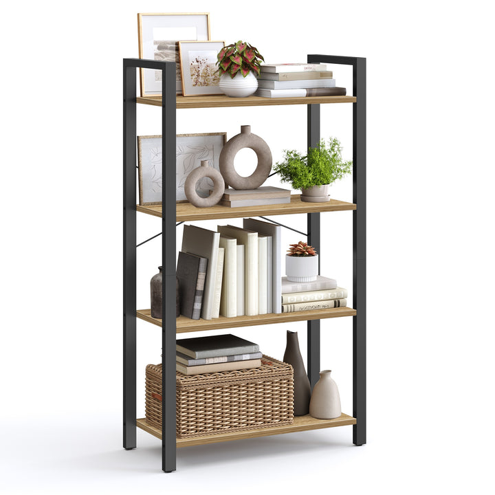Reol med 4 hylder – ARTISAN OAK / sort