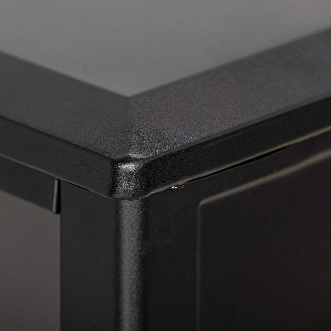 Elektrisk pejs med realistisk brandeffekt, overophedningsbeskyttelse og lav støj, 1800w, sort