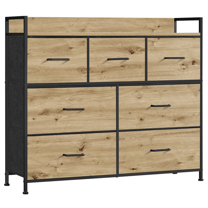 Moderne kommode i industriel stil – artisan eg/sort,  98 x 28,5 x 85 cm (B x D x H)