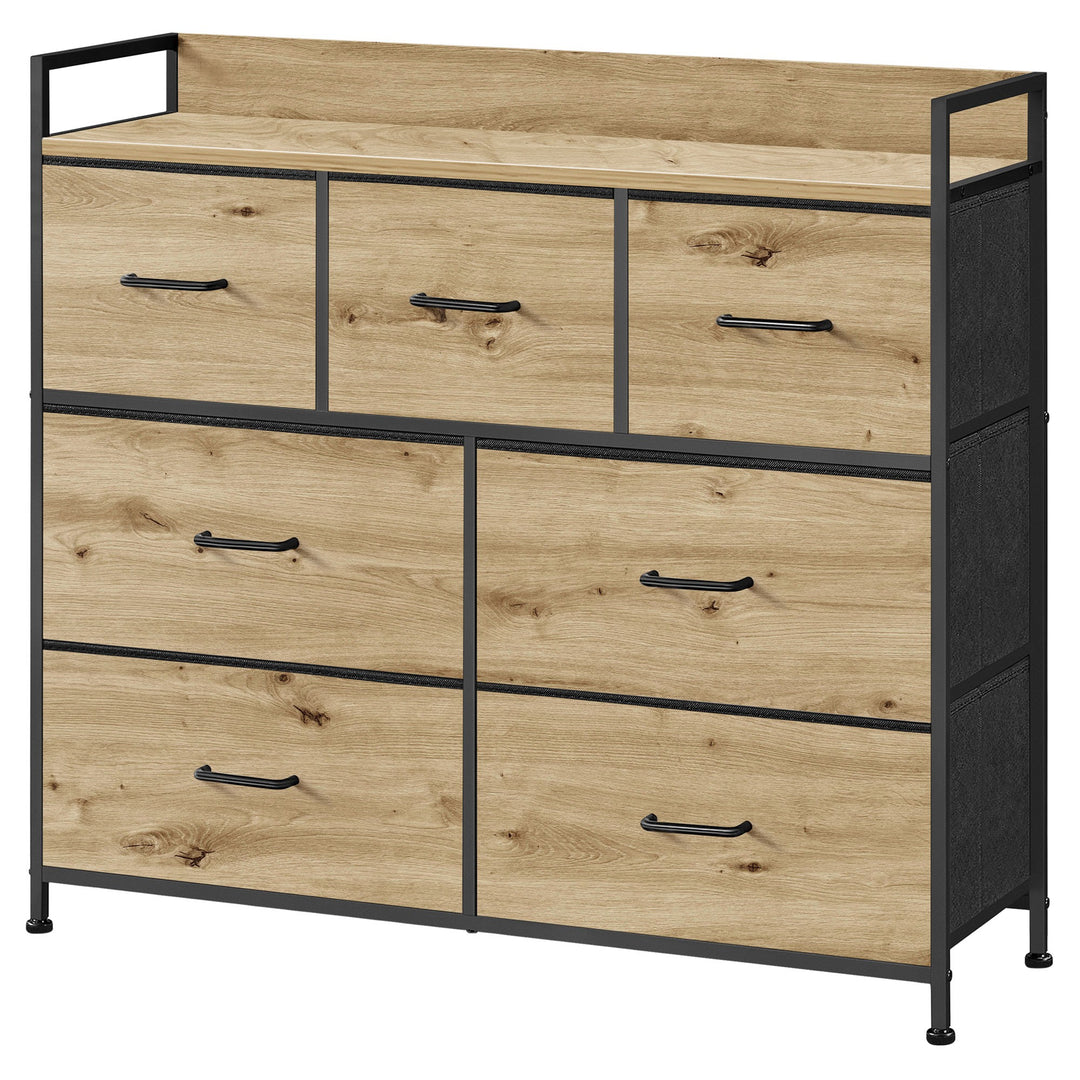 Moderne kommode i industriel stil – artisan eg/sort,  98 x 28,5 x 85 cm (B x D x H)