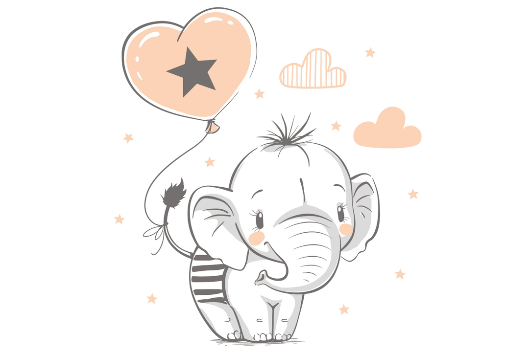 Dobbeltseng ANNA 160x80 Babyelefant