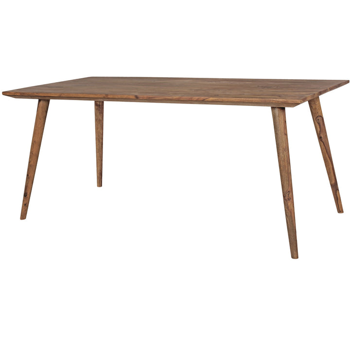 REPA spisebord, 180 x 80 x 76 cm, rustikt massivt sheeshamtræ, landstedsdesign, stort spisebord til 6-8 personer