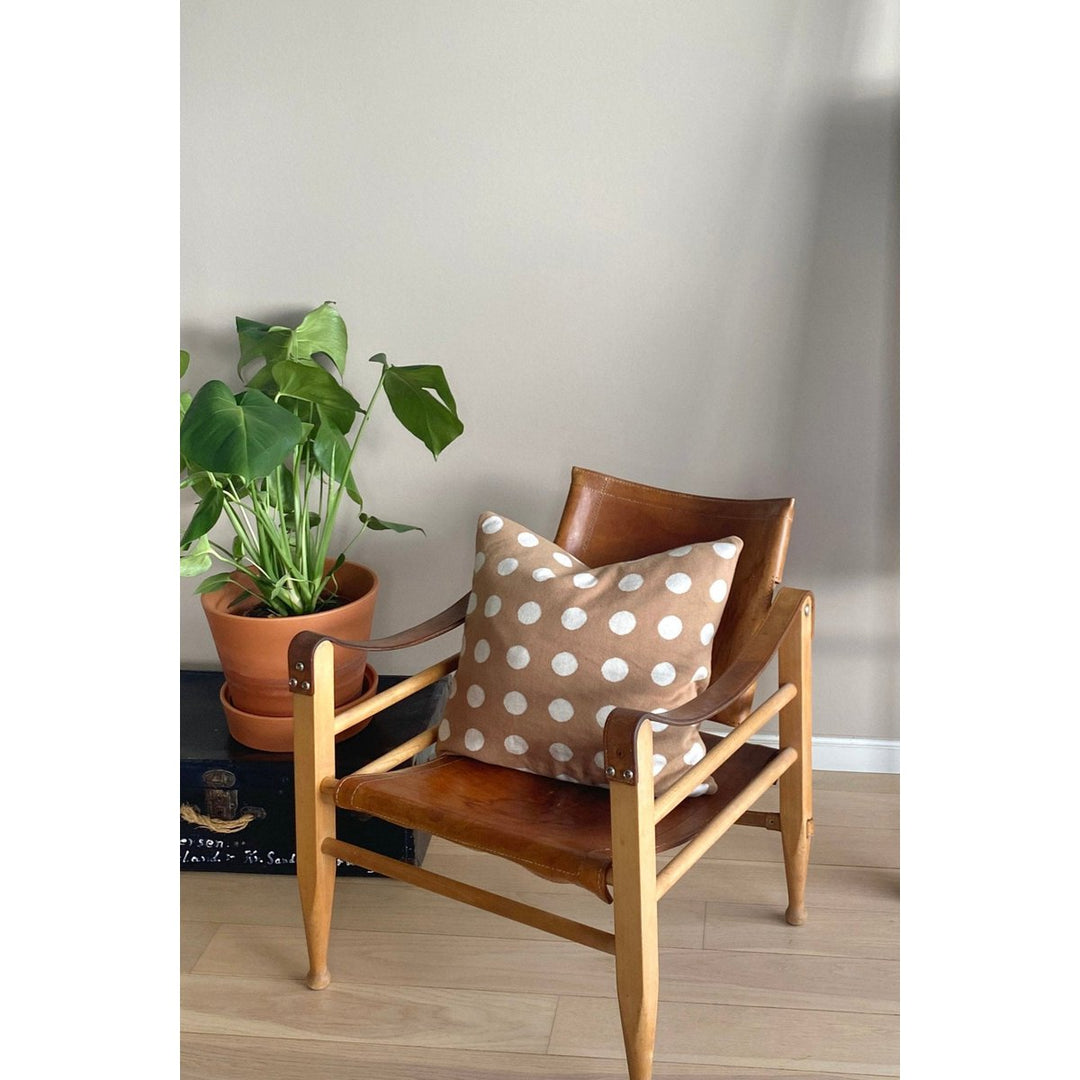 Astrid Pillow-Cover Brown, Soft Jacquard strikket bomuld