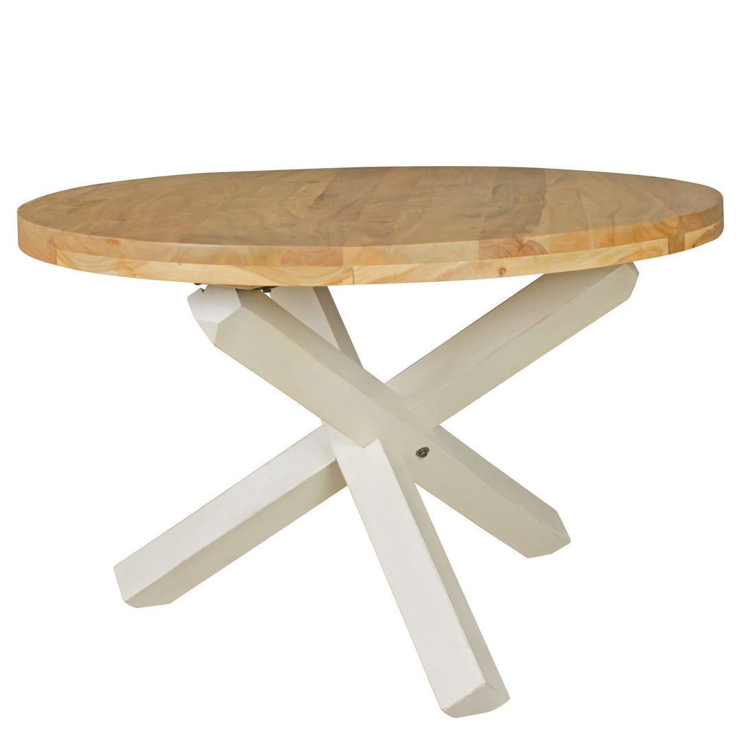 Designer spisebord rundt Ø 120 cm x 75 cm massivt akacietræ