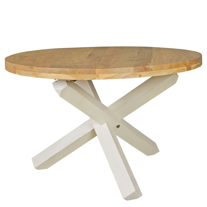 Designer spisebord rundt Ø 120 cm x 75 cm massivt akacietræ