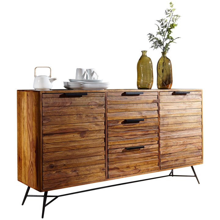 Designer skænk, 160x40x88 cm, massivt træ