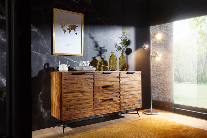 Designer skænk, 160x40x88 cm, massivt træ
