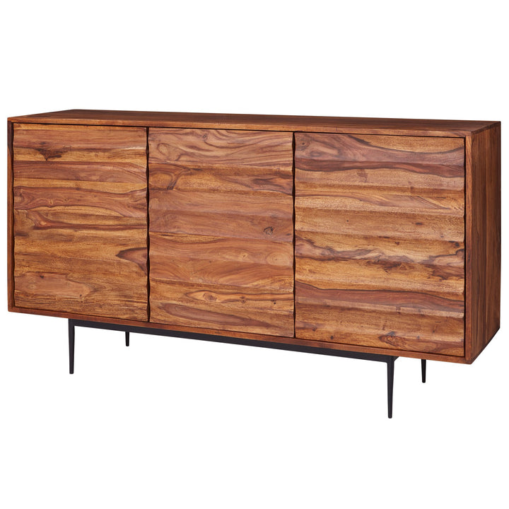 Skænk i massivt træ 150x81x41 cm rustik kommode