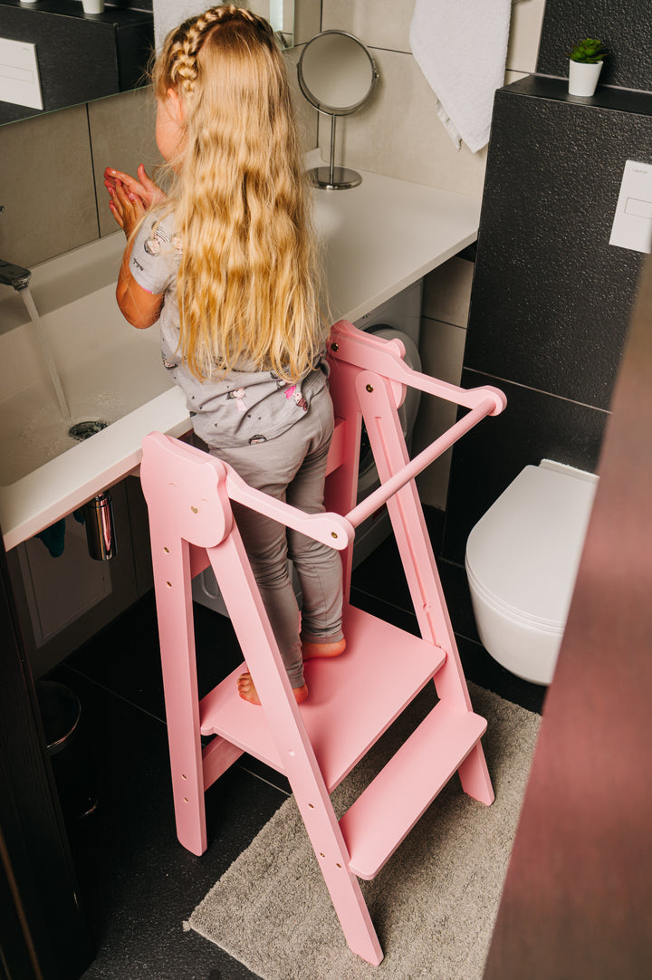 Trin-skammel til barn, pink