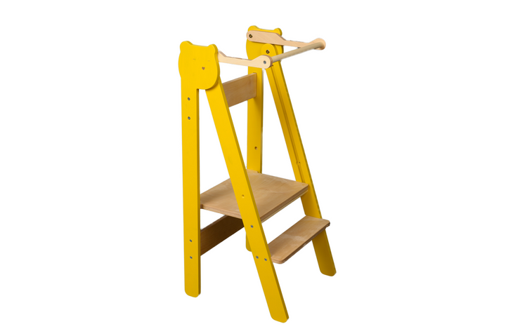 Trin-skammel til barn, gul