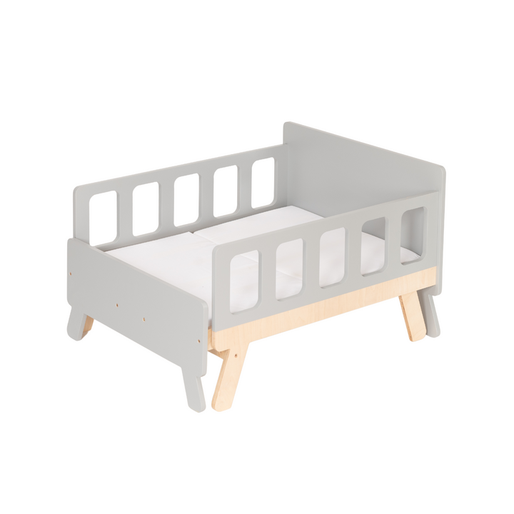 Smart børneseng der vokser med, grå