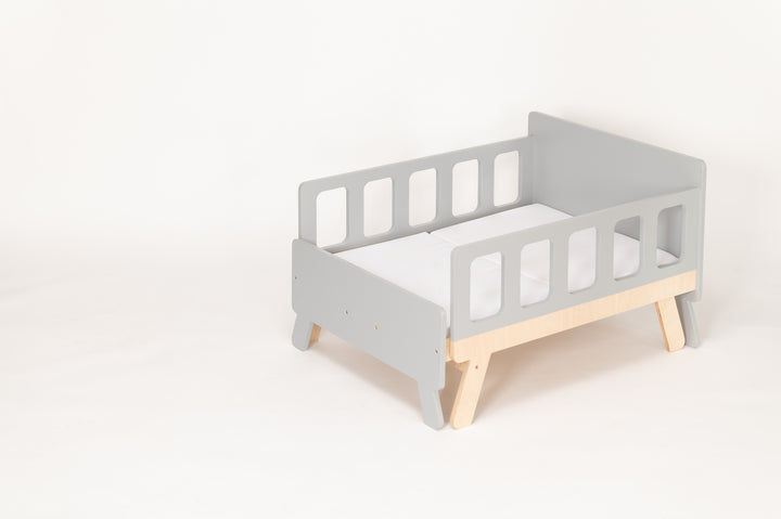 Smart børneseng der vokser med, grå