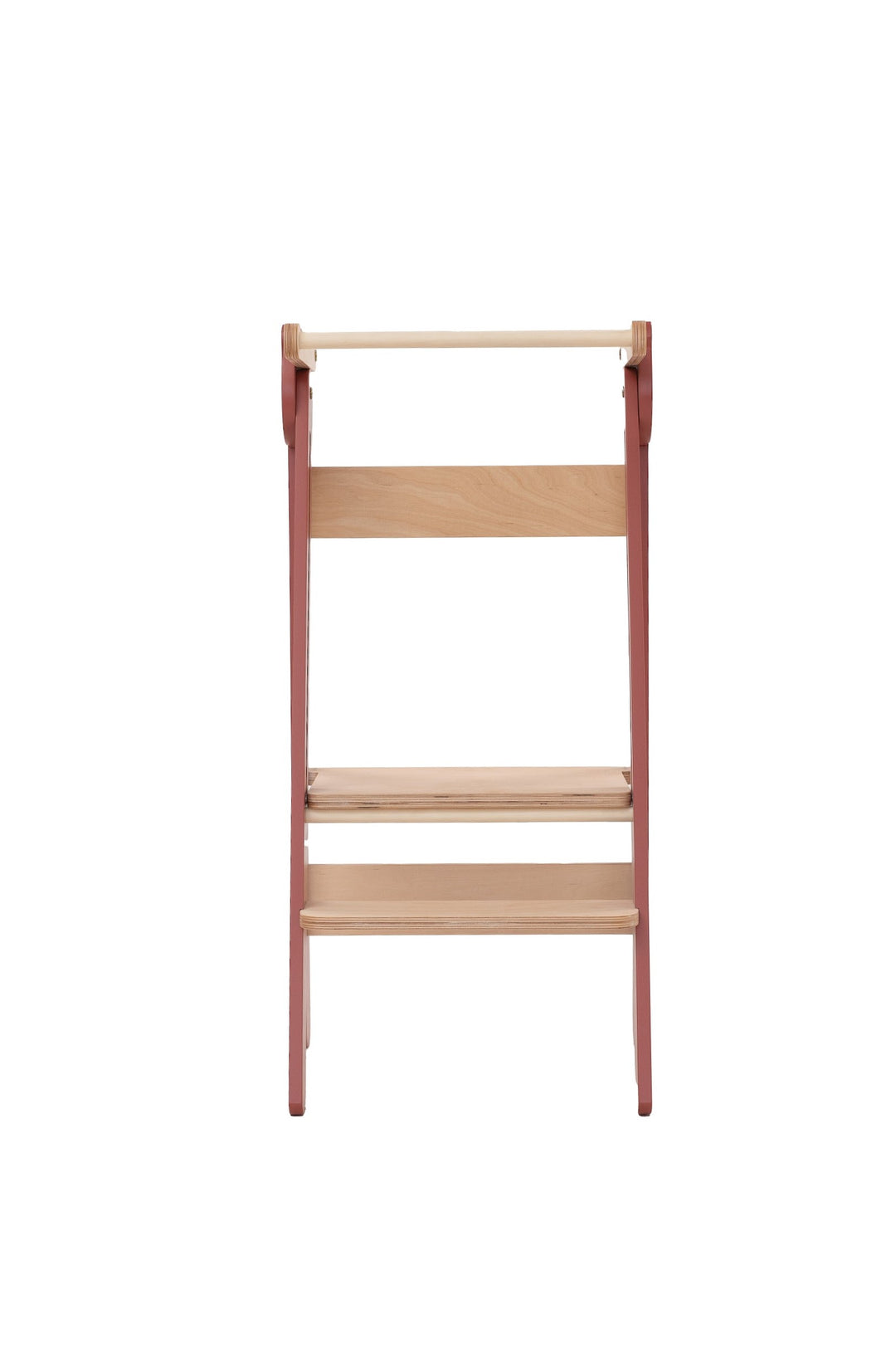 Trin-skammel til barn, terracotta med naturfarve