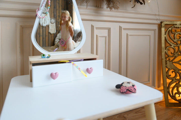 Sminkebord til barn, hvid