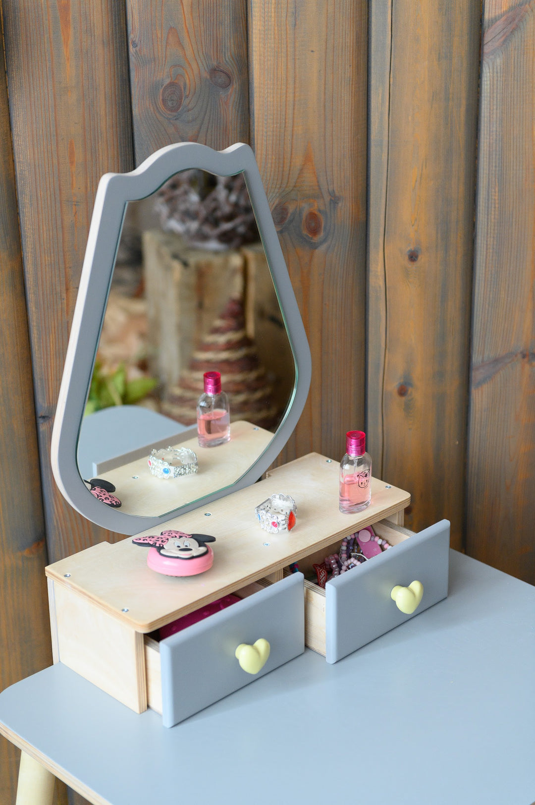 Sminkebord til barn, grå