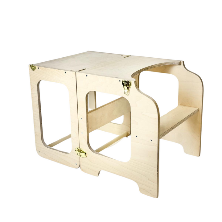 Creative Tower læringstårn, lakeret træ, naturfarvet