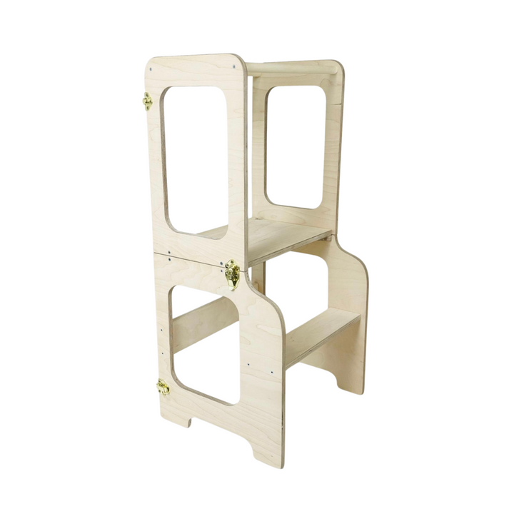 Creative Tower læringstårn, ubehandlet træ, naturfarvet