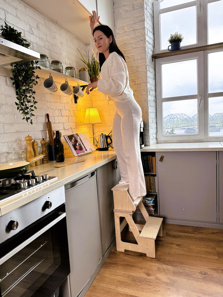 Sammenklappeligt sæde og klatrehjælp til dit barn, naturfarvet