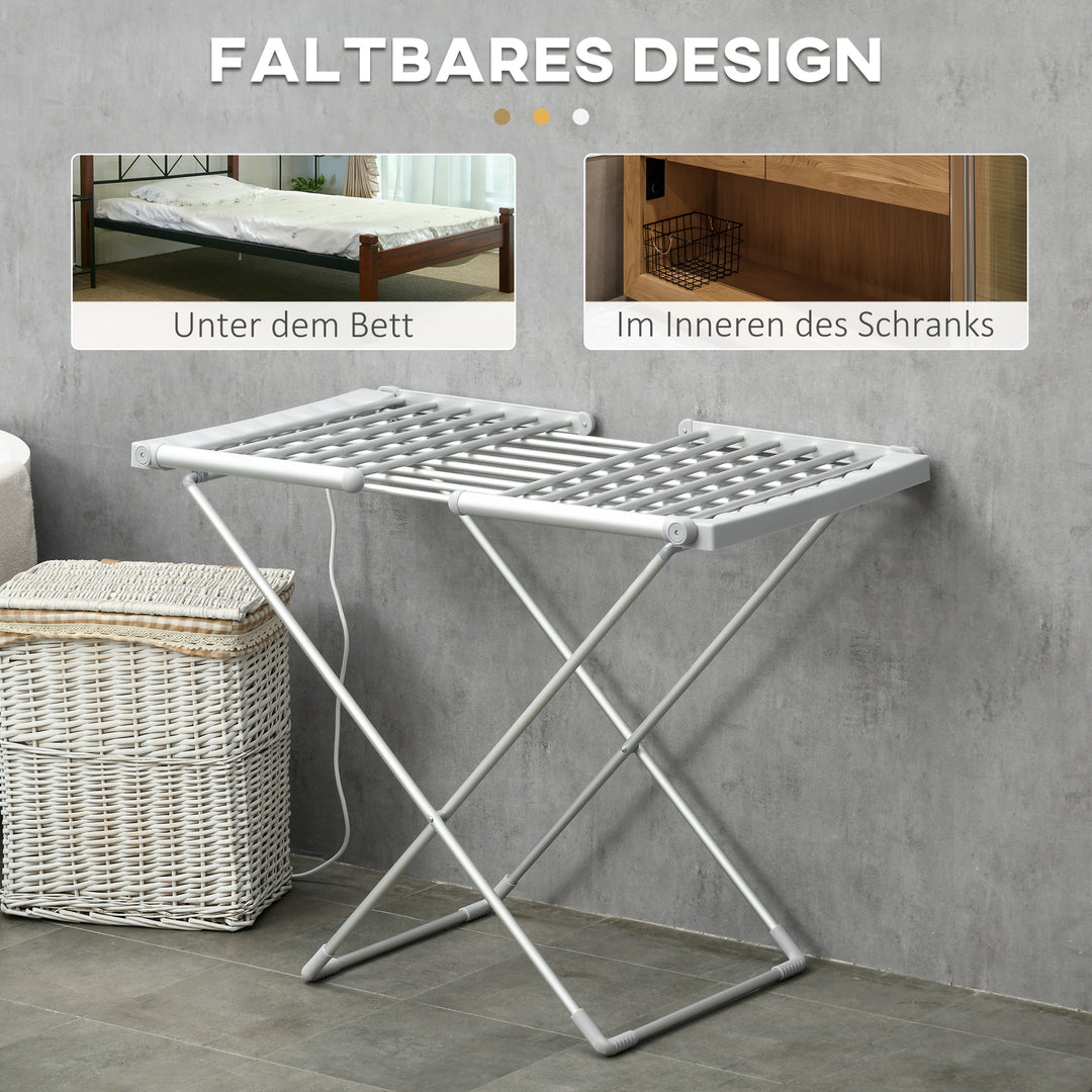 Tørrestativ med varmefunktion, 45-55 tommer, foldbar, 144l x 53b x 96h cm