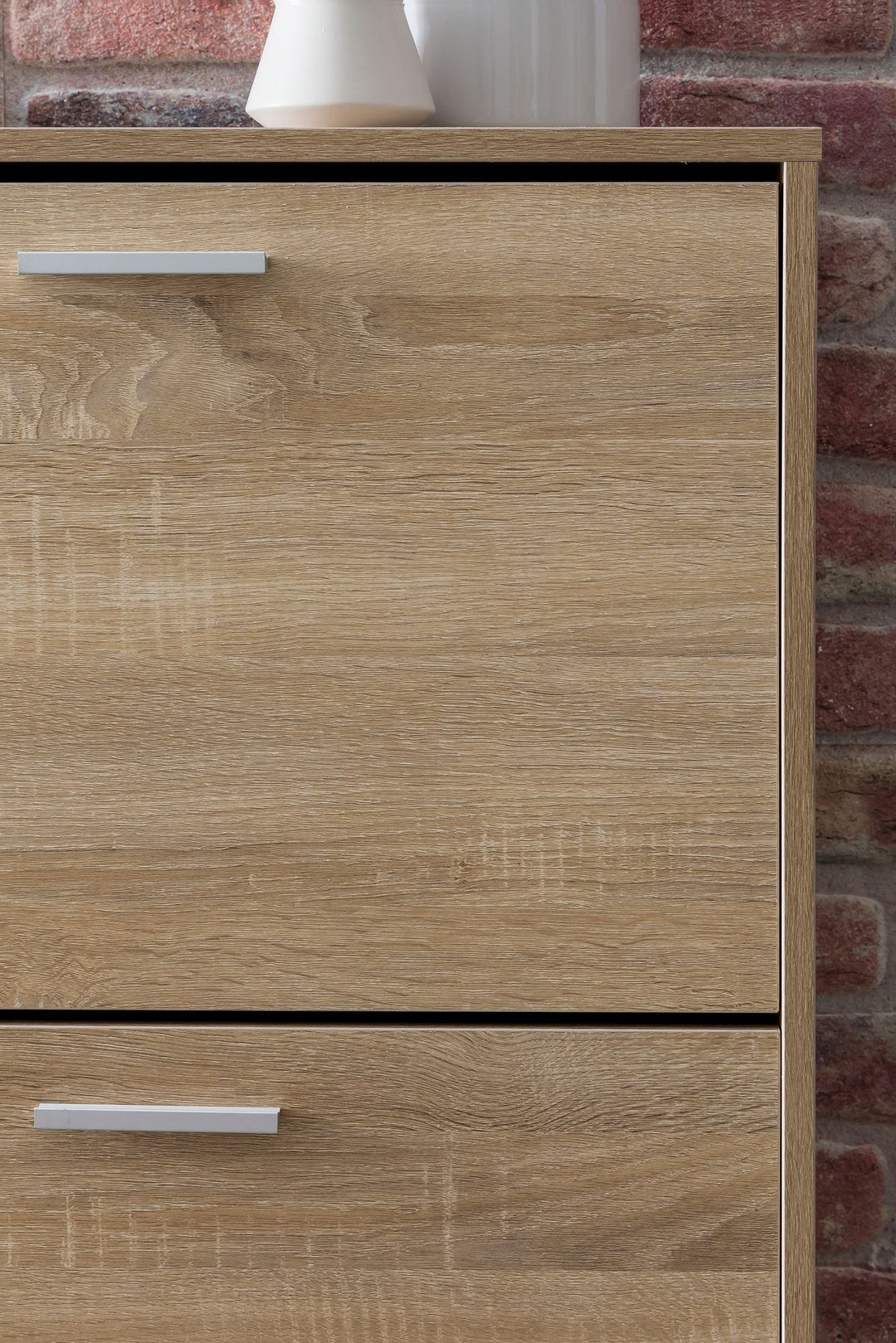 Moderne skoskab, 120 x 81 x 24 cm, naturfarvet