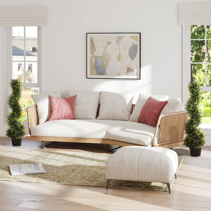 Kunstig spiralplante, spiralformet cedertræ med potte, 90 cm, kunstig cedertræ til udendørs og indendørs dekoration, grøn