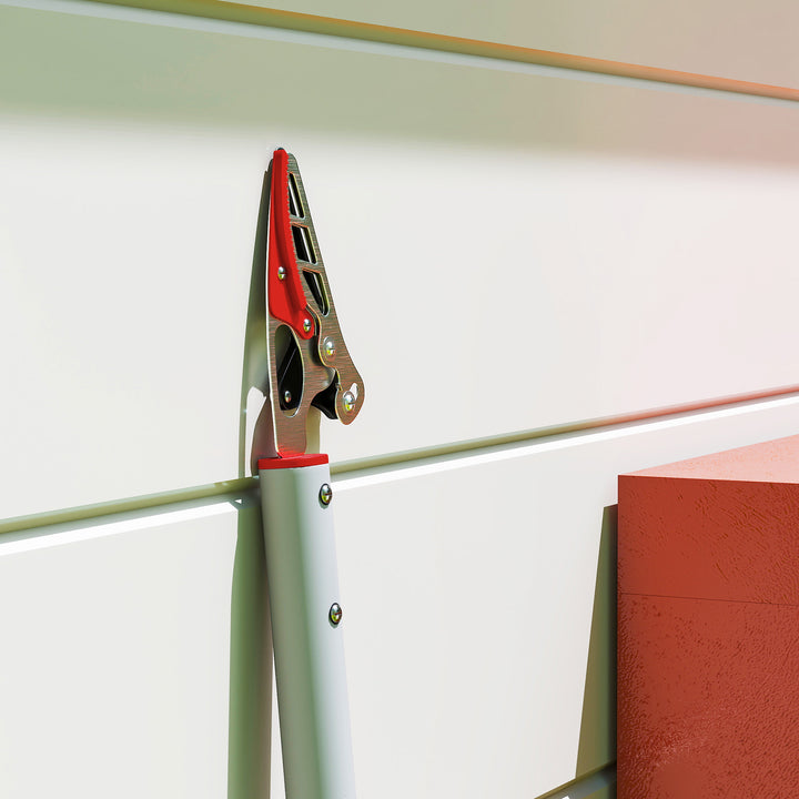 1,8 M træsaks, beskæresaks til klipning, havebeskæresaks med aluminiumshåndtag, havesaks med langt håndtag, rød