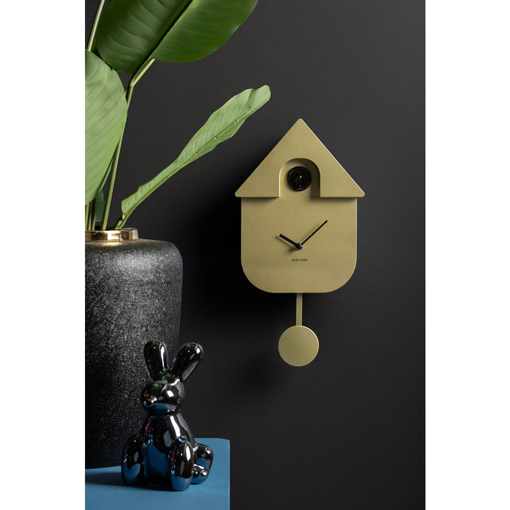 Vægur Modern Cuckoo Metallic