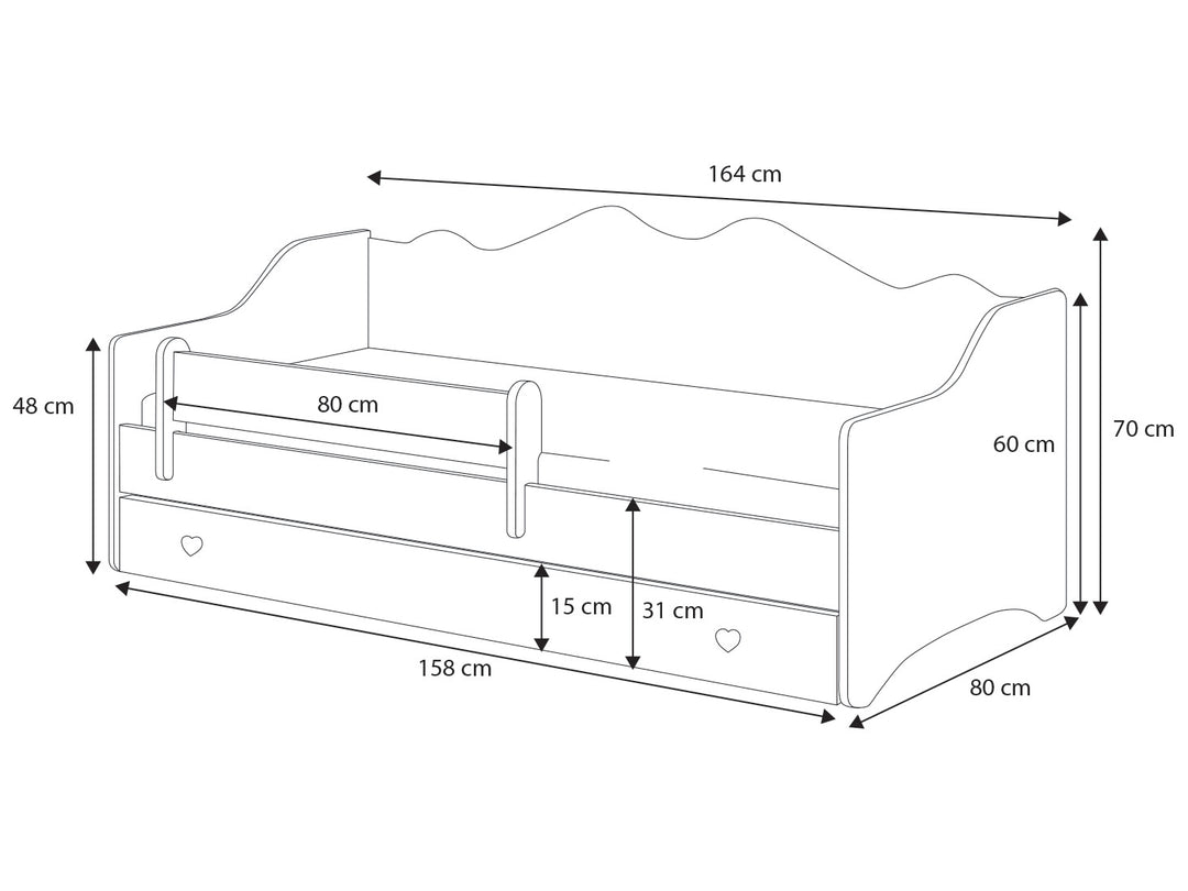 Emma II dobbeltseng 160x80