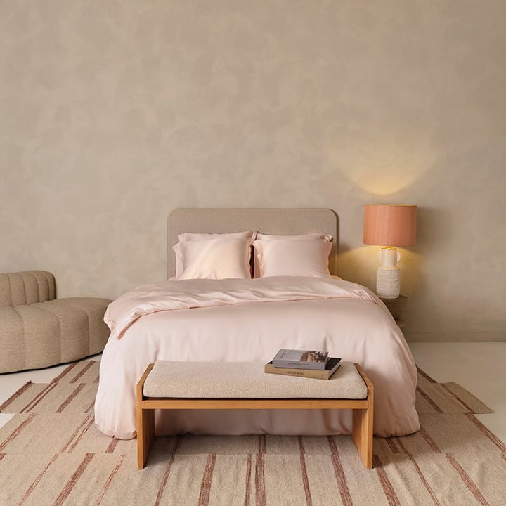 TENCEL™ Satin Dynebetræk Peach White