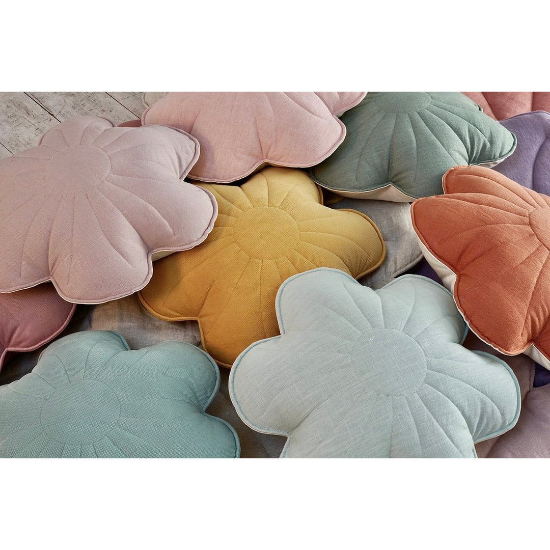 Fløjlsblomstrende pude "Pink hyldebær"