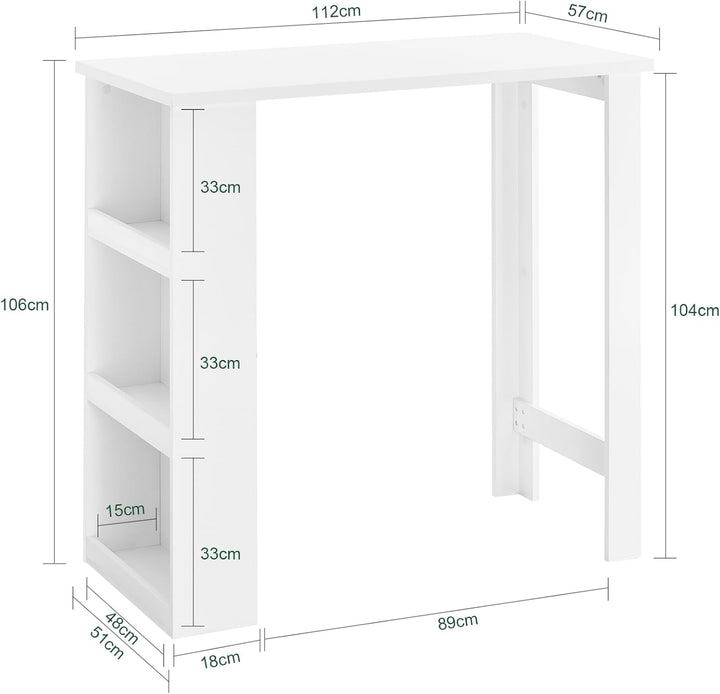 Udnyt pladsen optimalt med dette pladsbesparende, vægmonterede skrivebord i hvid (B100 x D40 x H60 cm)