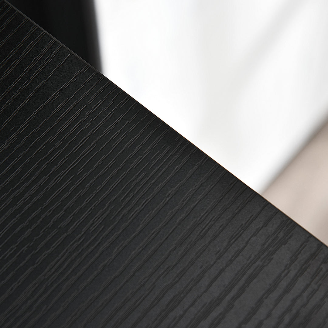 Kommode med 8 stofskuffer, 2 store, 6 små, metalstel, anti-tip, grå