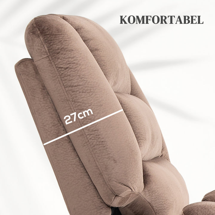 Lænestol med massagefunktion, 90x93x110cm, brun