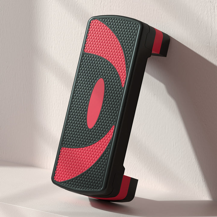 Aerobic stepper, højdejusterbar, til indendørs og udendørs brug, belastningskapacitet op til 150 kg, 80 x 31 x 10-20 cm, rød